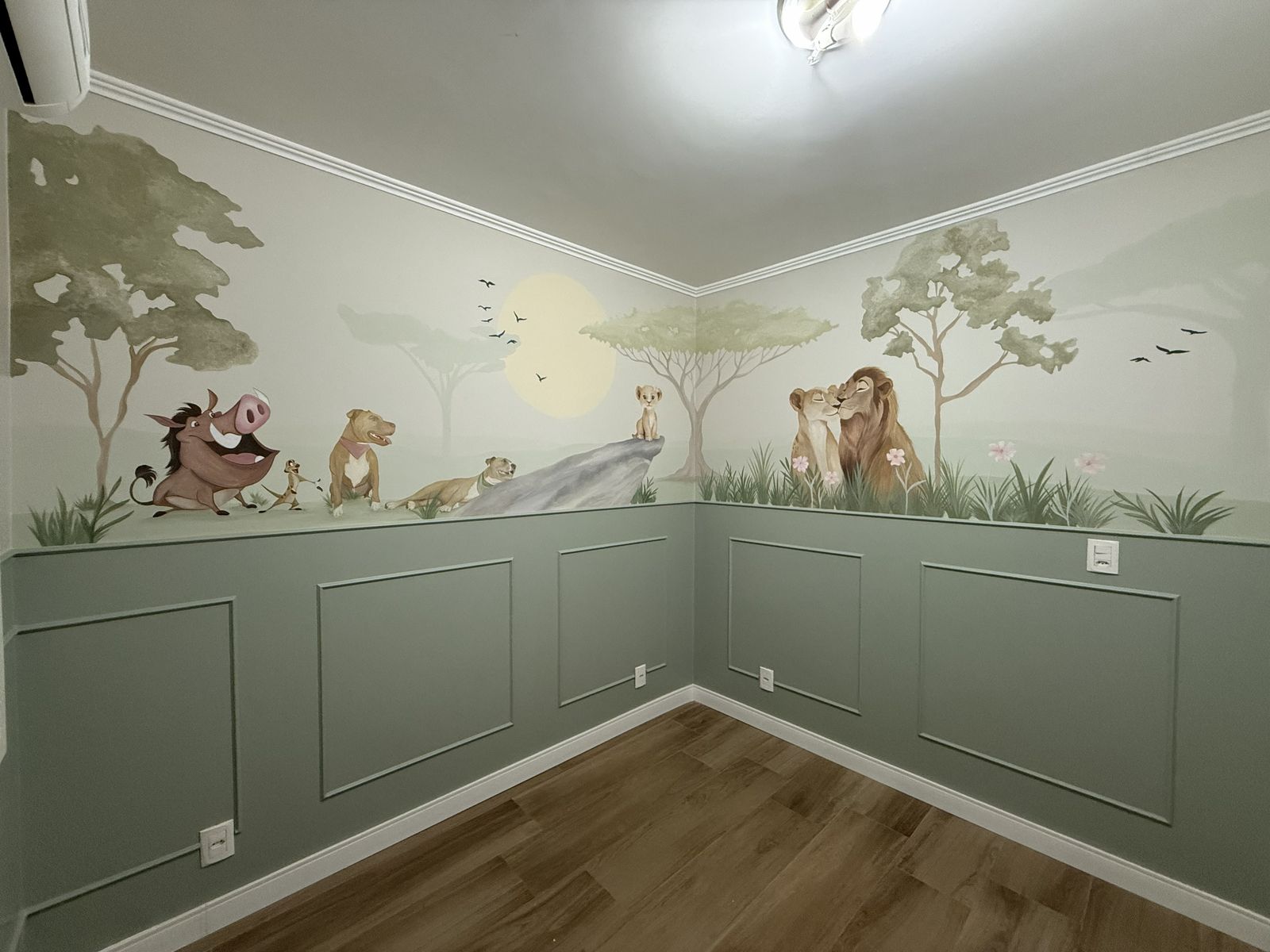 Mural rei leão - quarto infantil